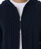 Musinsa Standard Aran Cable Knit Hooded Zip-Up [Navy]