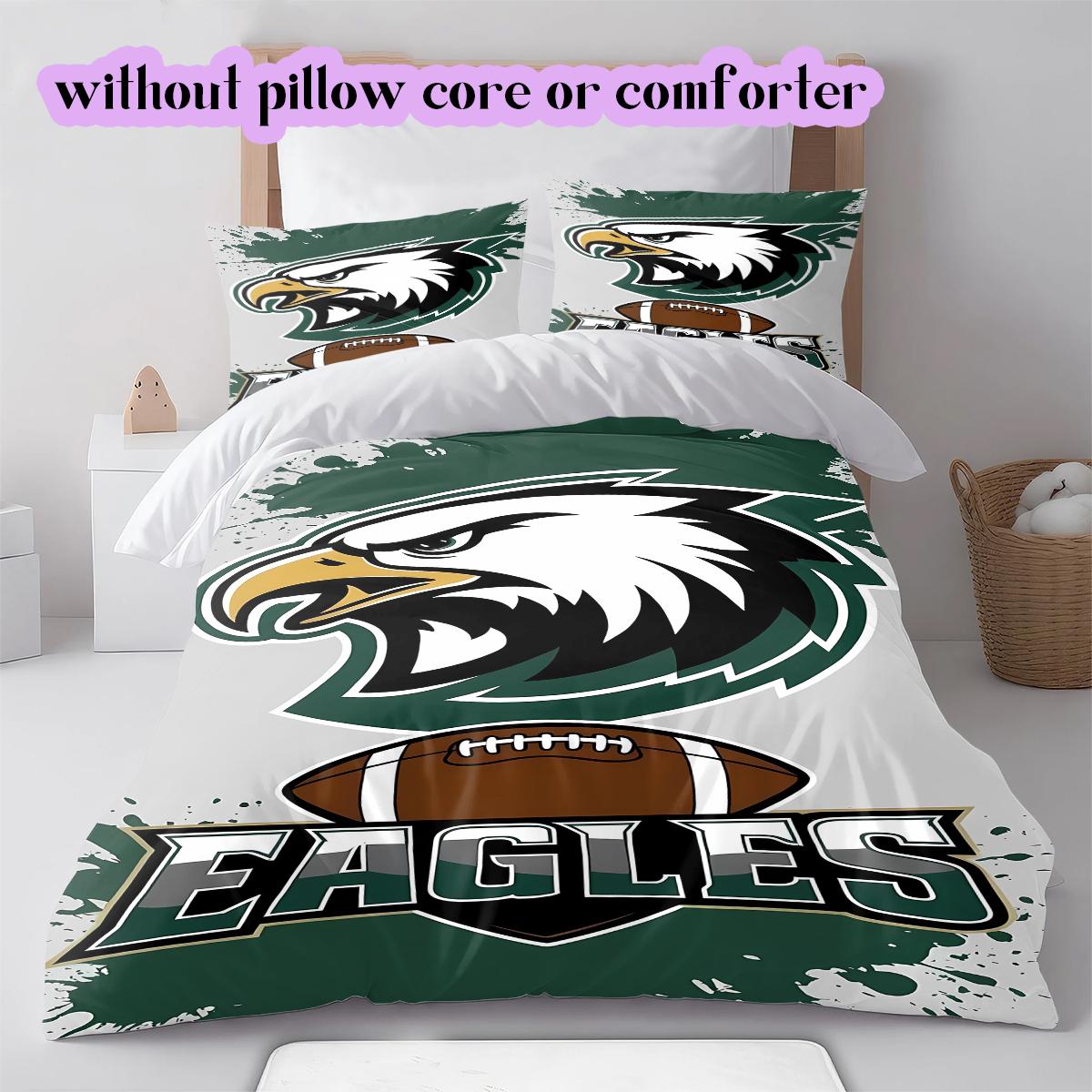 

Philadelphia Eagles Pattern Bedding Quilt Set Quilt Cover Pillowcase Home Decoration Birthday Gift (1 * duvet cover + 2 * pillowcase, without core) 135x200cm