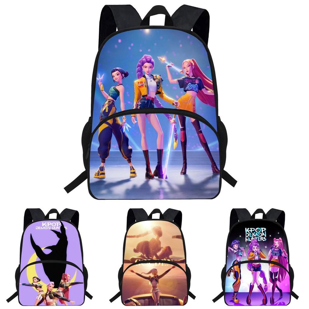 Kpop Dämonenjäger Rucksack für Kinder mit atmungsaktivem Oxford-Gewebe und Stoßdämpfung für den Schulgebrauch