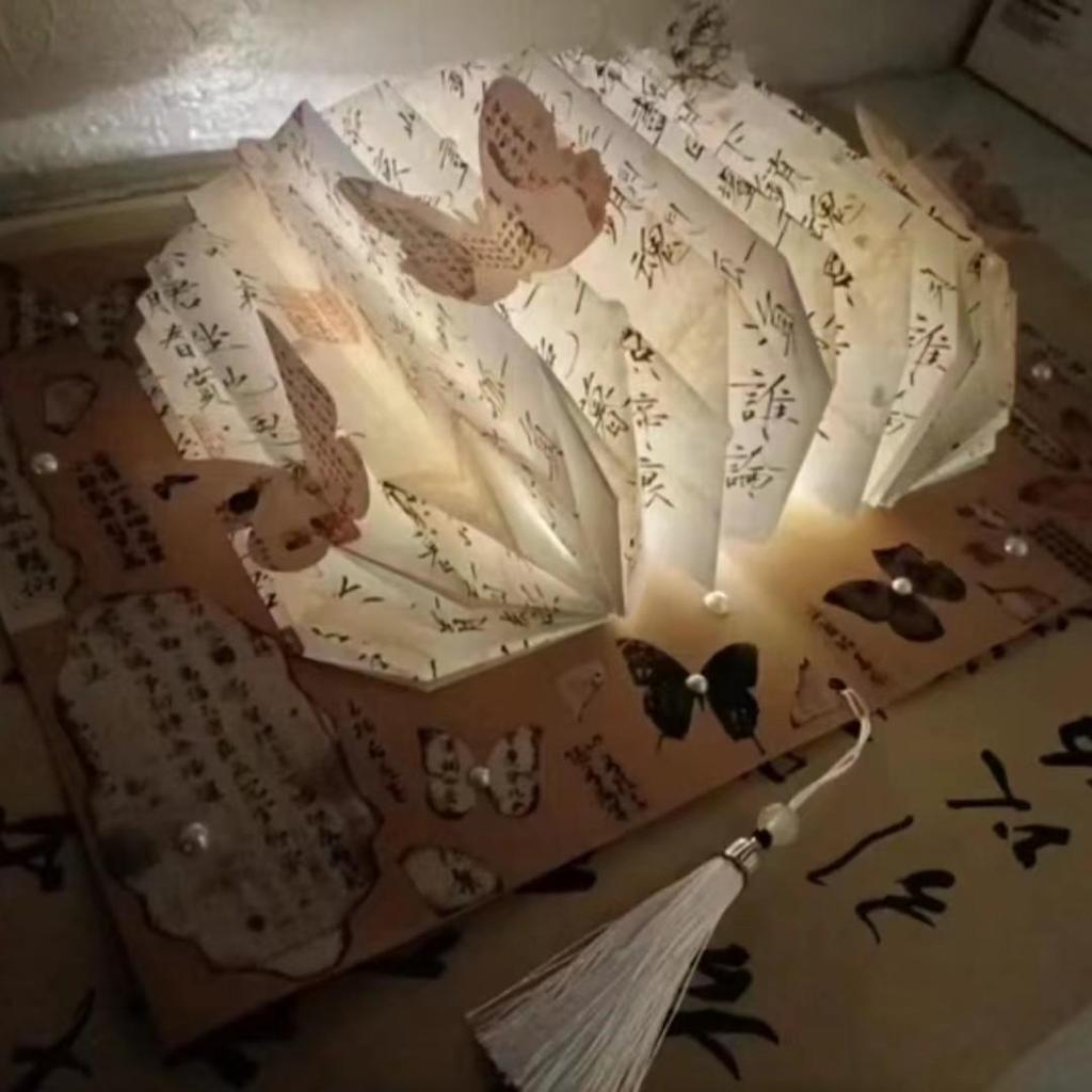DIY Pop-up Butterfly Book Light Gift Kit for Valentine's or Qixi