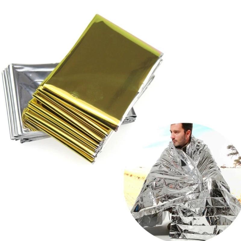 Outdoor Survival Blankets Emergency Thermal Blanket Windproof Insulation Aluminum Film Thermal Blanket for Camping