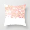 Peach Leather Velvet Fresh Pink Flower Pillowcase Home Sofa Pillow Cushion Cover Core-free
