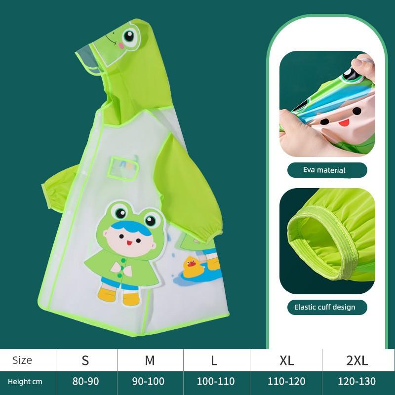 Xiaolumili Cute Cartoon Children Transparent Panda Poncho Primary School Baby Children Rain Gear Raincoat Summer