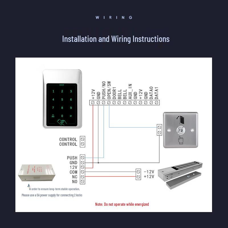 Realand Outdoor Waterproof Card Access Control System CN plug (adapter included)