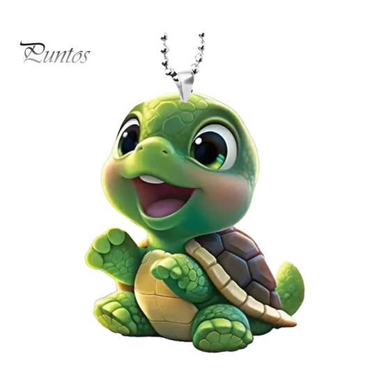 Přívěsek do auta Akrylová realistická želva s řetízkovým popruhem Lehký závěs na stromech Dveře Okna Stěny Taška přes rameno Školní taška Dekorace Přívěsek
