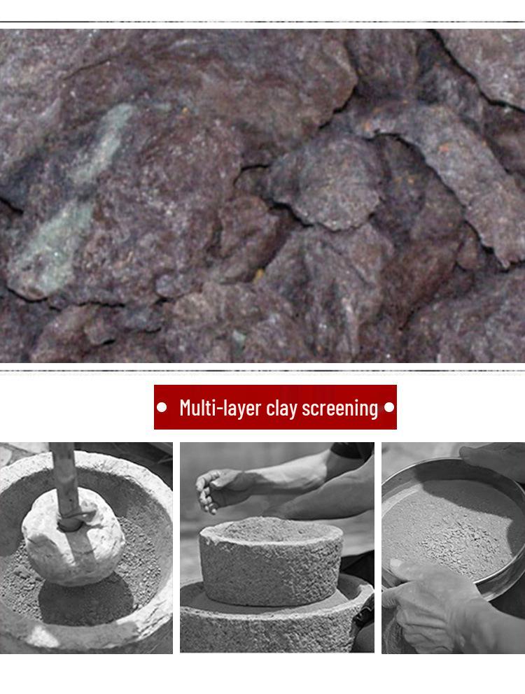 Handmade Yixing Zisha Six-Sided Teapot Set for Brewing Tea