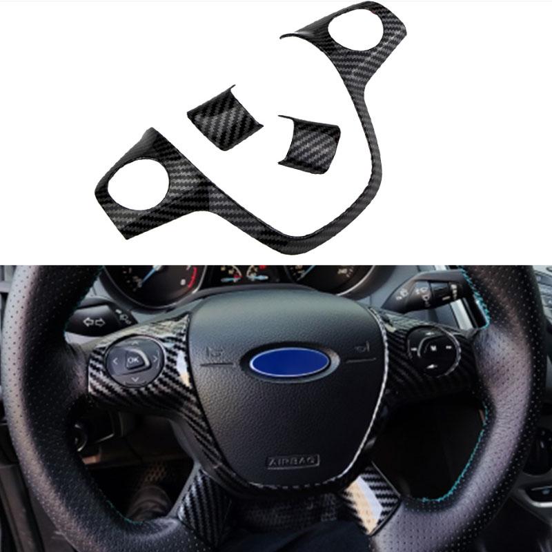 Auto Styling Lenkradverkleidung Abdeckung Aufkleber Dekoration Hülle für Ford Focus 3 MK3 Limousine Hatchback Kuga Escape 2012 2013 2014