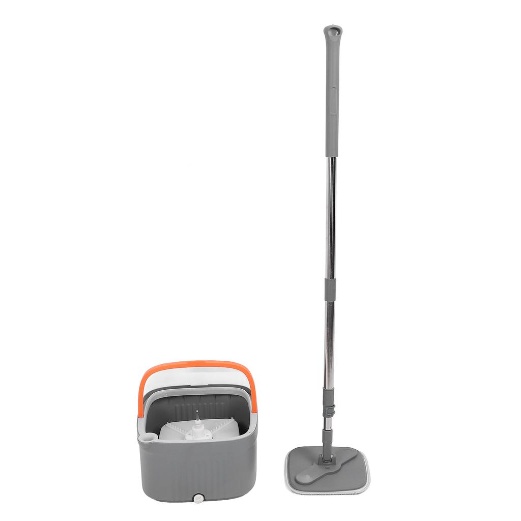 Mop Bucket Set with 2 Pieces Cloth 360 Degree Rotating Microfiber Mop Tool Dry and Wet Floor Mopping