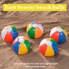 Rainbow Beach Balls(12 Pack) Inflatable Swimming Pool Playthings designed for Warm Season Water Games Children Birth Date Celebration Supplies