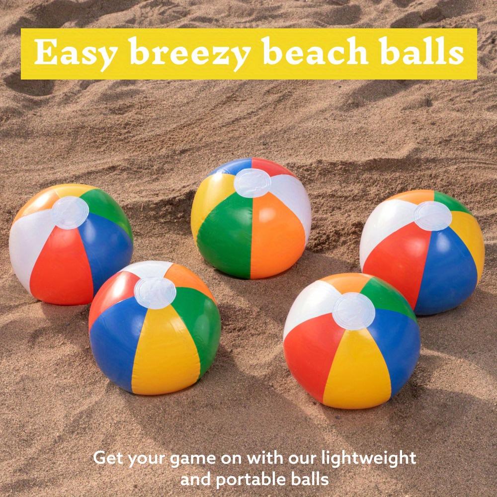 Rainbow Beach Balls(12 Pack) Inflatable Swimming Pool Playthings designed for Warm Season Water Games Children Birth Date Celebration Supplies