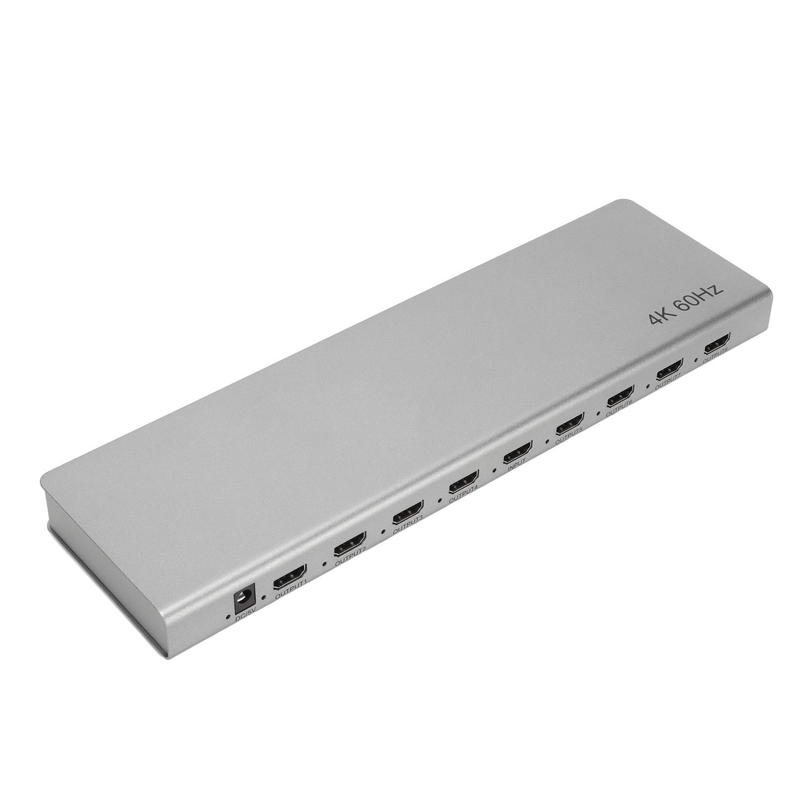 

4K HD Multimedia Interface Distributor Multifunction 1 in 8 Out HD Multimedia Interface Splitter EU Plug