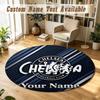 Round Rug Custom NameChelsea FC Pattern Non Slip Carpet Home Floor Decor
