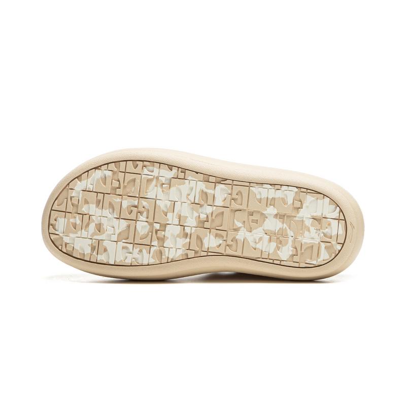 New LiNing Anti Slip Wear Resistant Low Top Casual Shoes Women's Milk Tea Yellow AZGU072-3