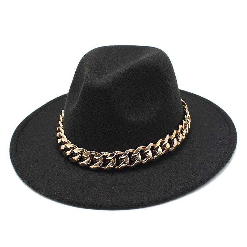 Hat Ladies Jazz Hat Seasonal British Chain Retro Top Hat Ladies Wool Gentleman Hat