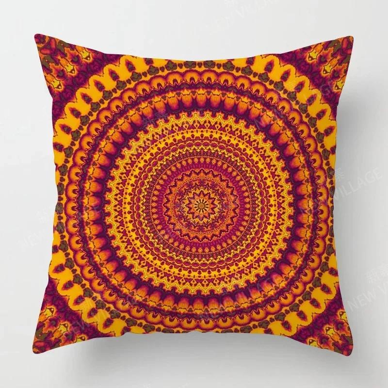 

Осенний Домашний Декор Осенний Декор Гостиной Наволочка для Декоративной Подушки Диван Бохо Наволочка Мандала 66x66cm