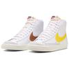 Nike Blazer 77 Vintage Leather Retro Casual Slip Resistant Durable Mid Top Skate Shoes Men Sneakers White Yellow Brown BQ6806-113