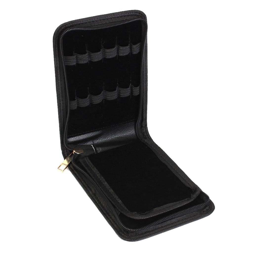 Black/ pocket of pen Storage Holder Bag Cases for 12 Pens - Black, *12.3*2cm