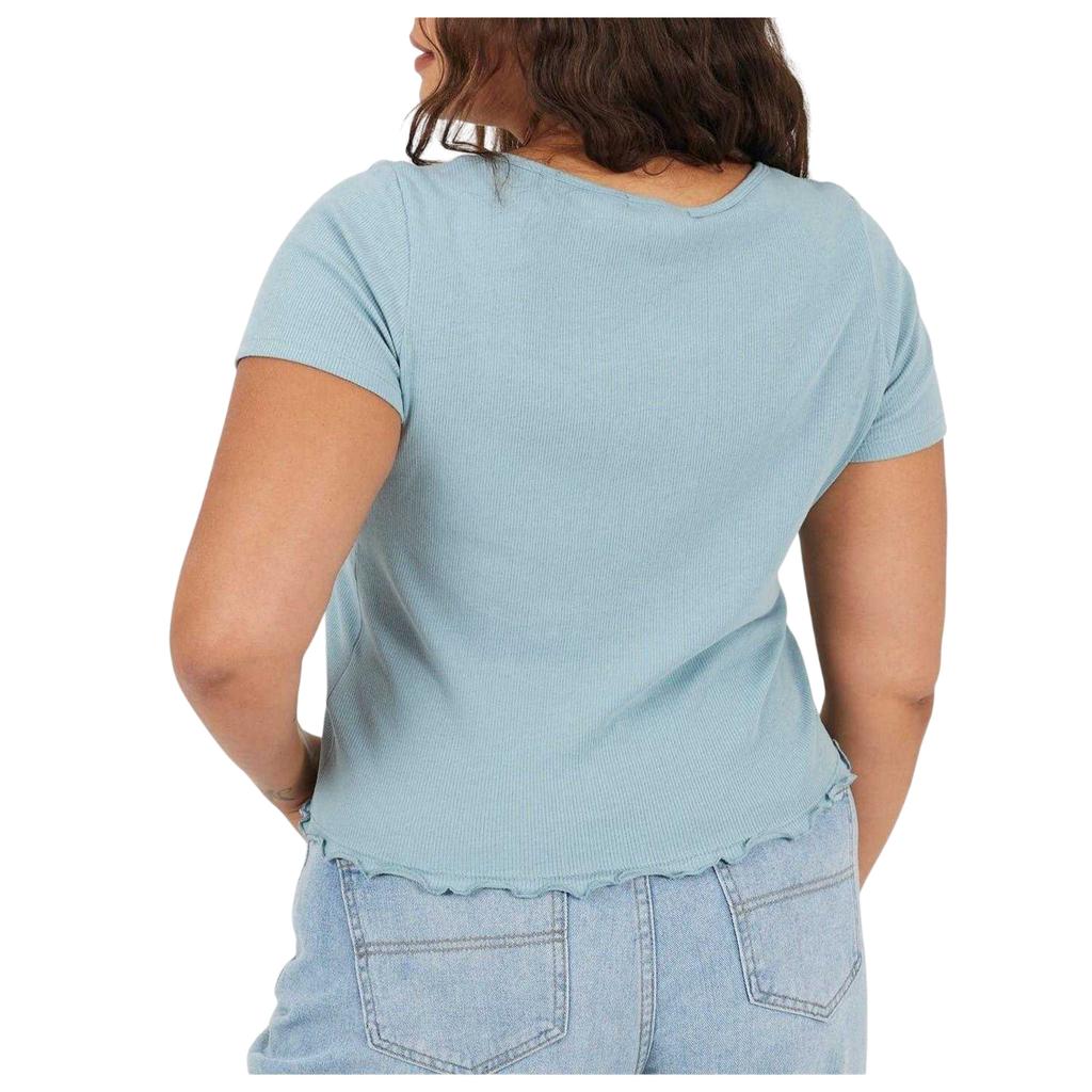 BRAVE SOUL Womens/Ladies Ribbed Plus T-Shirt