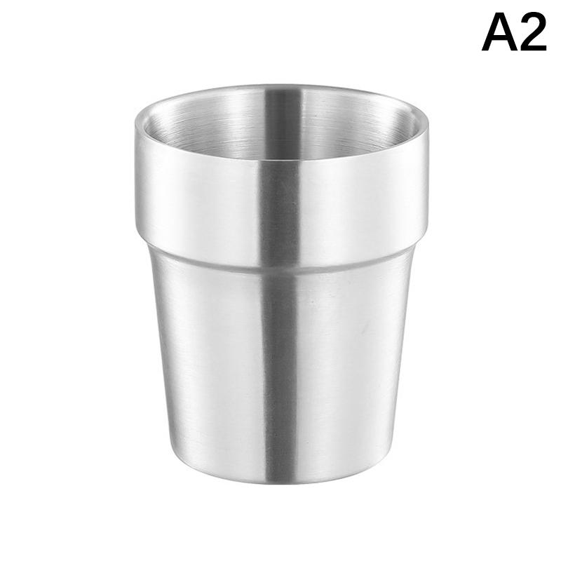 201Stainless Steel Cold Water Drinks Stackable Cup Double-Wall Beer Anti-Scalding Anti-Fall Cups Milk Mugsfor Kitchen Drinkware