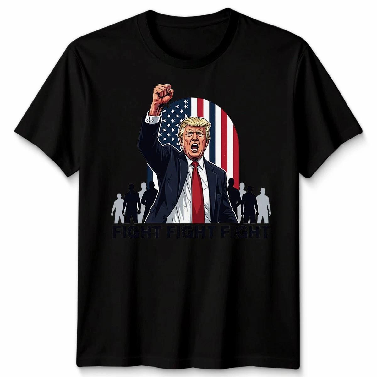 

Борьба Трампа!Драться!Драться! Футболка Дональд Трамп Непокорный 2026 Maga Непобедимый Унисекс XL