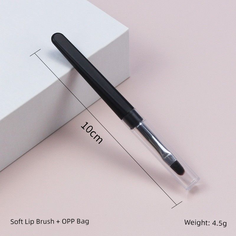 

Многофункциональная прозрачная пылезащитная крышка Спиралевидная кисть для бровей Портативные инструменты и аксессуары для макияжа Кисть для подводки глаз Кисть для губ Black short silicone lip brush + dust cover