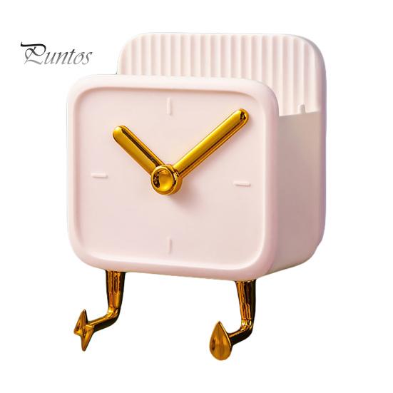 Phone Organizer Wall-mounted Wide Application Clock Design Lovely Multipurpose Wall Holder for Bedroom