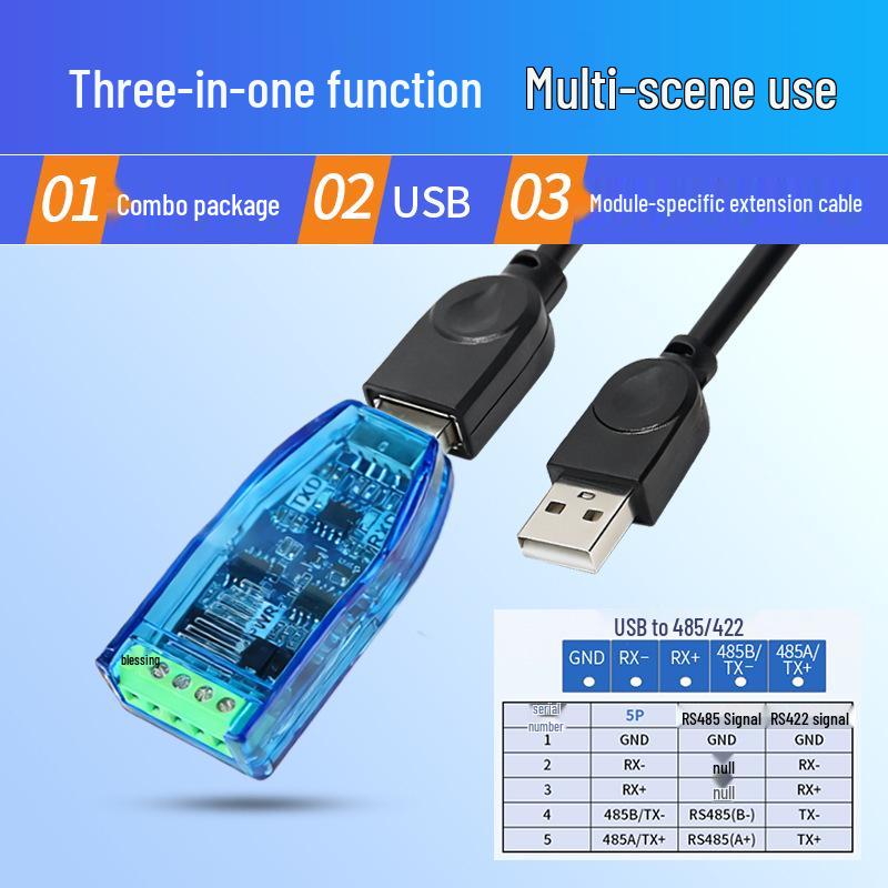 USB zu 485/232/422 Konvertermodul: Serieller Port-Debugger in Industriequalität für Laptops