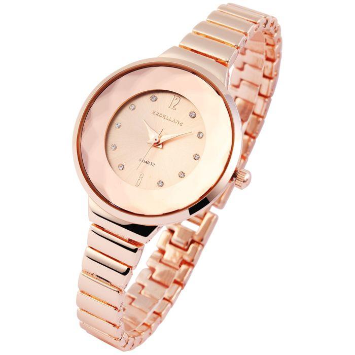 Bracelet Watch - EXCELLANC - EX0219 - 35 Mm - Rose Gold Metal - Japanese PC21 Quartz