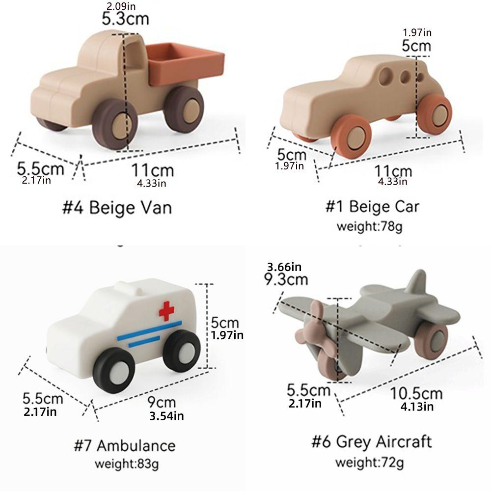 Teether Toy Teething Car BPA Free Silicone Car Toy Baby Silicone Car Newborn Babies