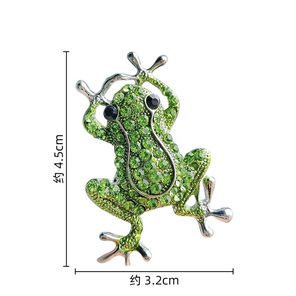 Fashionable Diamond Frog Brooch, Cartoon Animal Chest Flower, Versatile Clothing Decoration Accessories