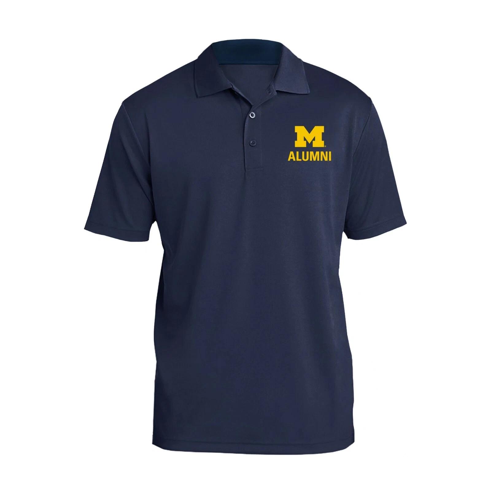 Michigan Wolverines Primary Alumni LC Polo - Navy 3XL