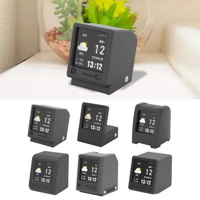Desktop Simple Fashion Digital Clock Multifunction Wireless Weather Station Thermometer Hygrometer Brightness Adjustable