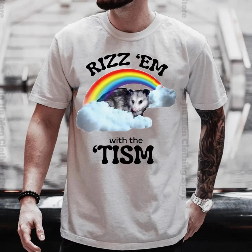 Sbal ho s tím Tism tričkem Autismus Vtipný Meme s vačicí Autistický dárek Trička 100% bavlna Unisex Ležérní tričko s kulatým výstřihem Oversized