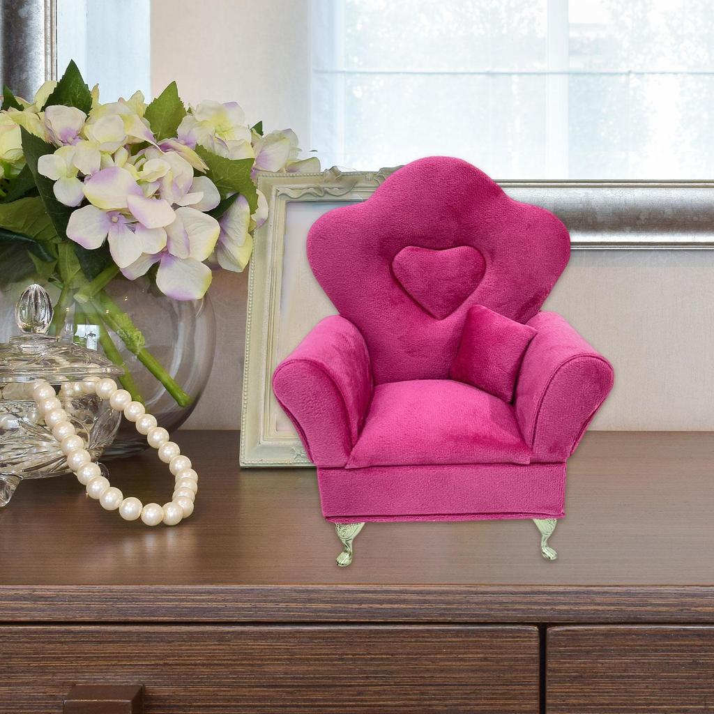 Sofa Schmuckkästchen Vitrine Sammlerstück Staubdicht Tragbarer Organizer Schmuck für Ringe