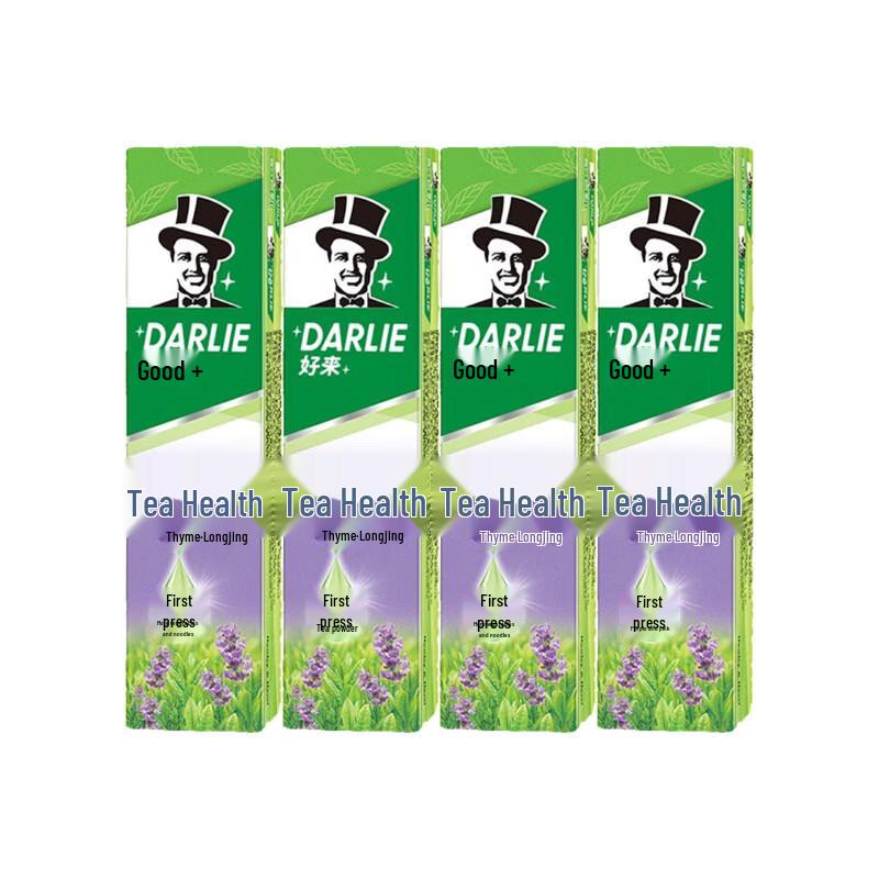 Darlie Tea Tree Fresh Toothpaste, Longjing Thyme, 4x140g Pack