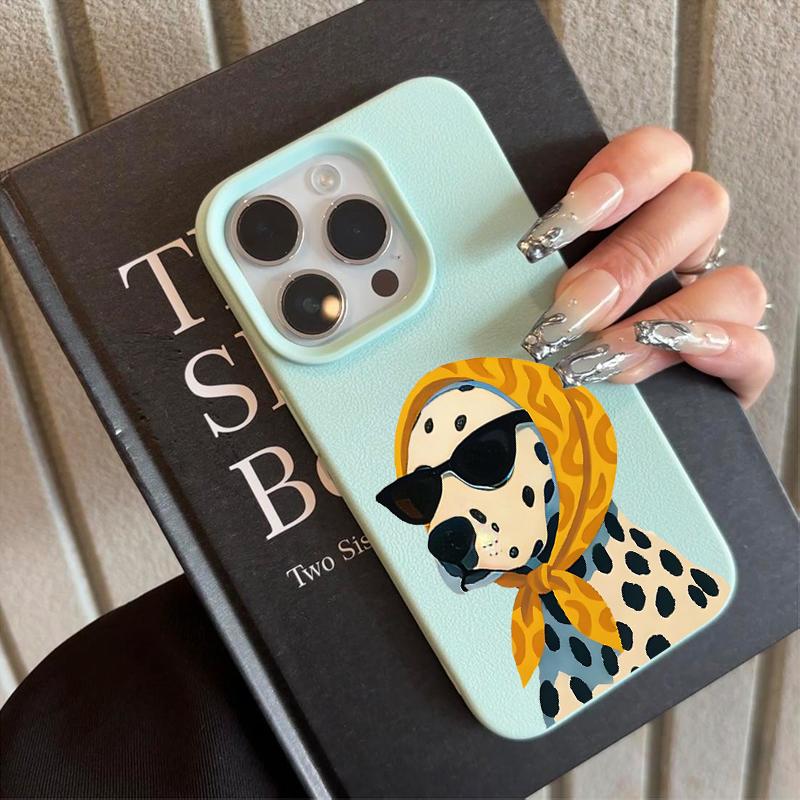 

Cute Black Spotted Scarf Puppy Pattern Phone Case For iPhone 11 12 13 14 15 16 17 Pro Max 14 15 Plus 17 Air Silicone Soft Cover iPhone XR
