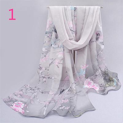 10 Colors Fashion Women Chiffon Scarf Polyester Print Autumn Summer Pattern Silk Scarves Shawl