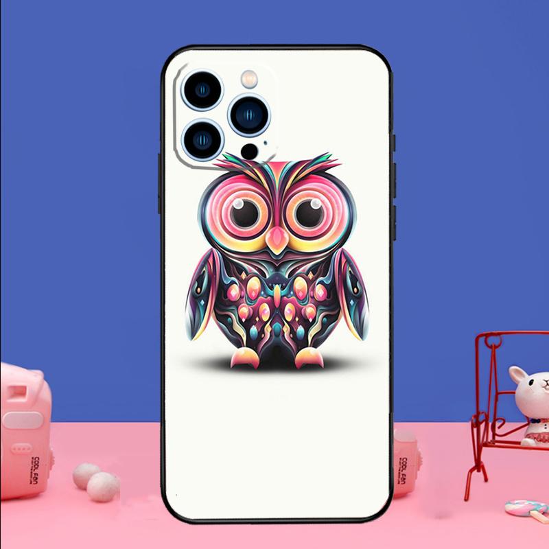 Baby Cute Owl Phone Case For iPhone 17 Air 16 15 14 11 12 13 Pro Max 13 mini 15 16 Plus 16e Bumper Cover