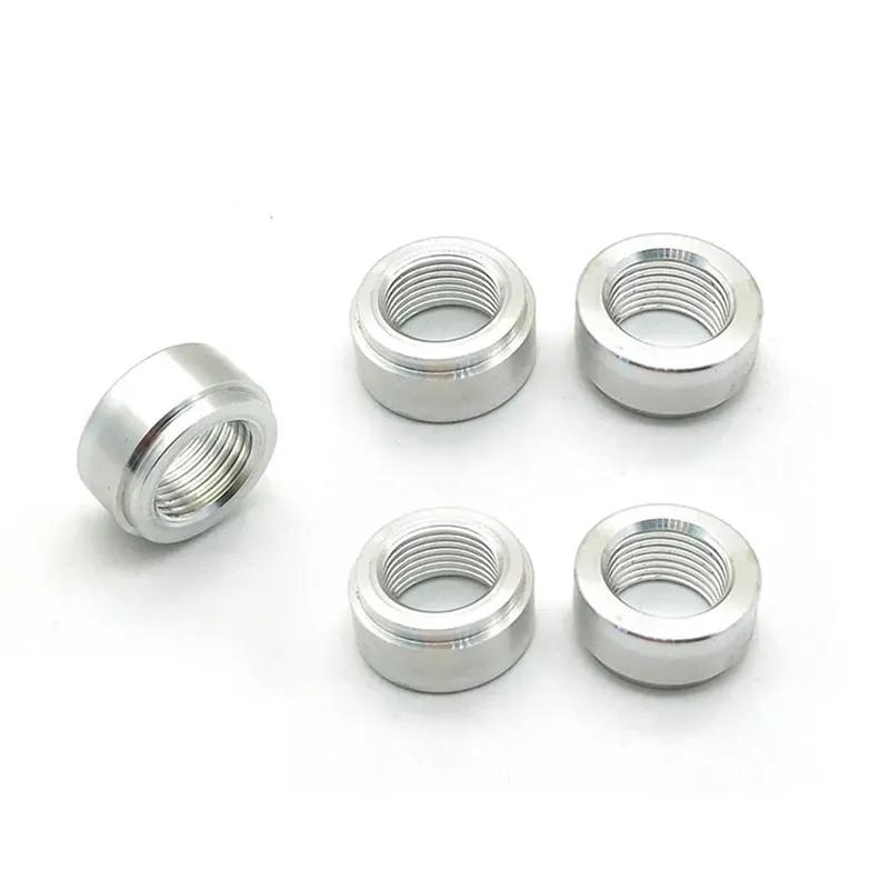 2PC 1/2 3/4 1/4 1/8 3/8 NPT M18X1.5 M16X1.5 M14X1.5Female Thread Weld On Bung Aluminum Female Weld On Fitting Bung Hose Adapter