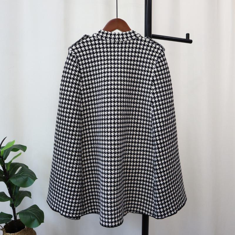 Autumn and Winter New Belt Qiandongge Knitted Double-sided Woolen Cape Coat Femininity High-end Sweater Jacket