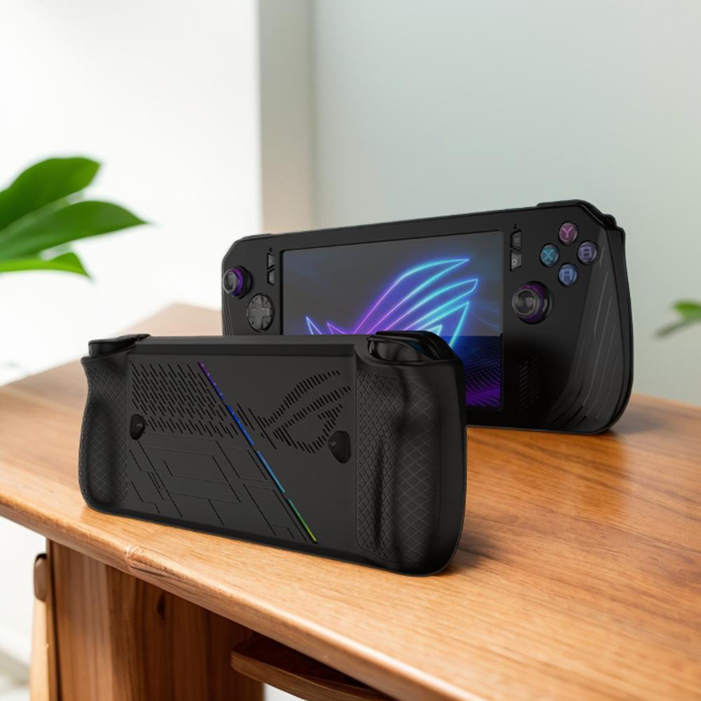 Silikon Gaming Handheld Hülle Rutschfeste Host-Schale Kratzfest Vollschutzhülle Staubdicht für ASUS ROG Ally X Spielkonsole