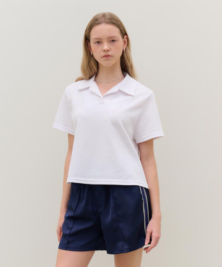 Metapeo Met White Short Sleeve Polo Shirt