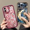 Soft TPU Phone Case For iPhone 17 Pro 15 16 Pro Max 14 13 Pro Max 16e 17e Retro Moon Star Pattern Candy Color Silicone Cover