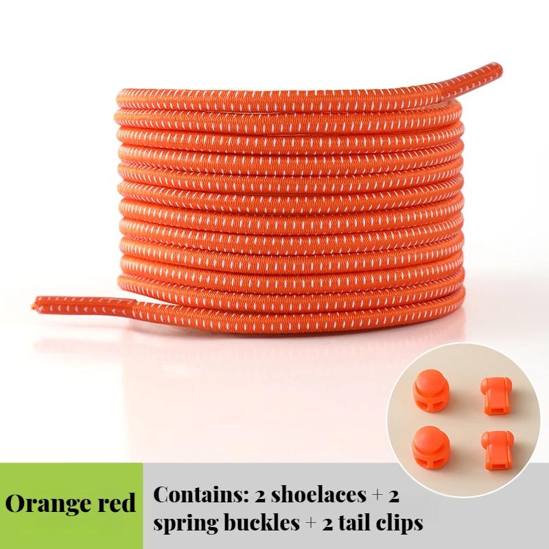 Elastic round Tennis Shoelaces without Ties Quality Lock Sneaker Laces Adult & Kids Rubber Bands for Shoes - 1 Pair