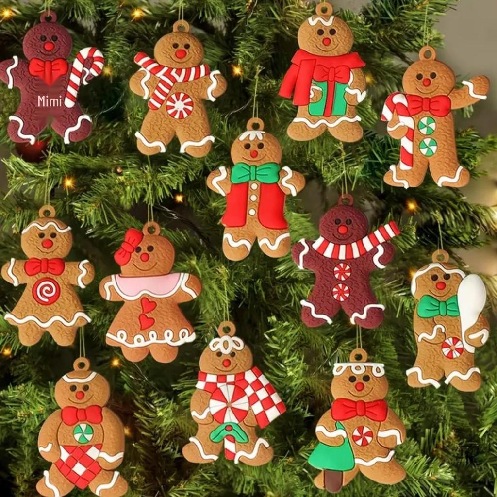 Classic Christmas Gingerbread Man Tree Ornaments