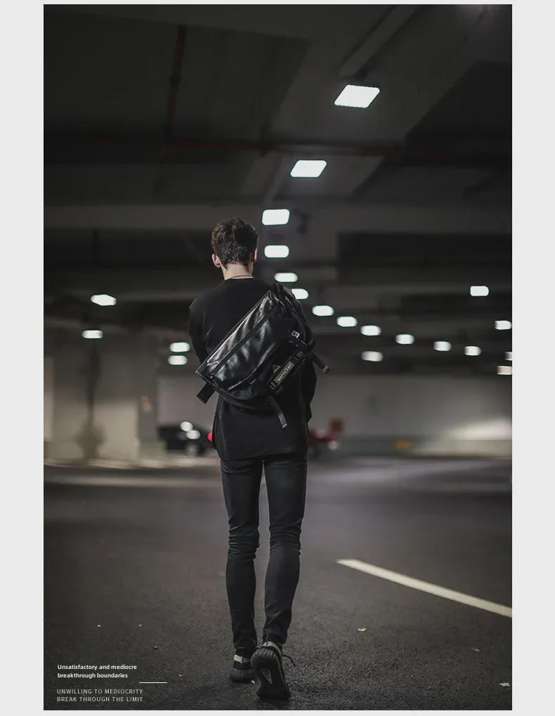 Unisex All-Black Messenger Bag: Versatile, Trendy, Original Brand Shoulder Bag for Men and Women.