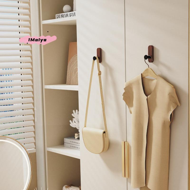 Nordischer Stil Holz Wandhaken Selbstklebend Montiert Zum Aufhängen Mantel Handtuch Kleidung Decke Hut Rucksack Bademantel Eingang Schlüsselhalter