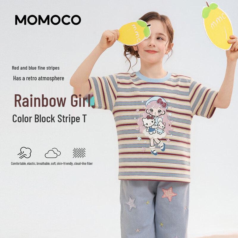 Летняя футболка для девочек MOMOCO 150