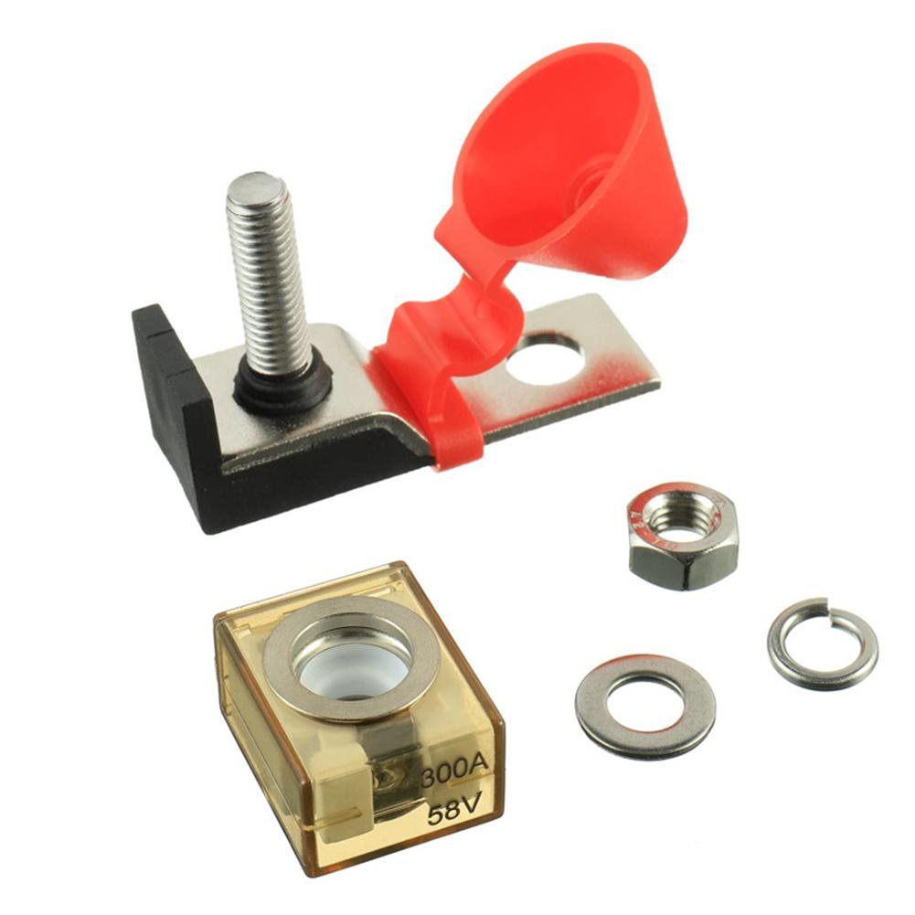 

50A-300A 58V M8 лодочный клеммный блок предохранителей комплект кольцевой предохранитель морской аккумуляторный клеммный держатель защита зажигания для грузовика RV 300A
