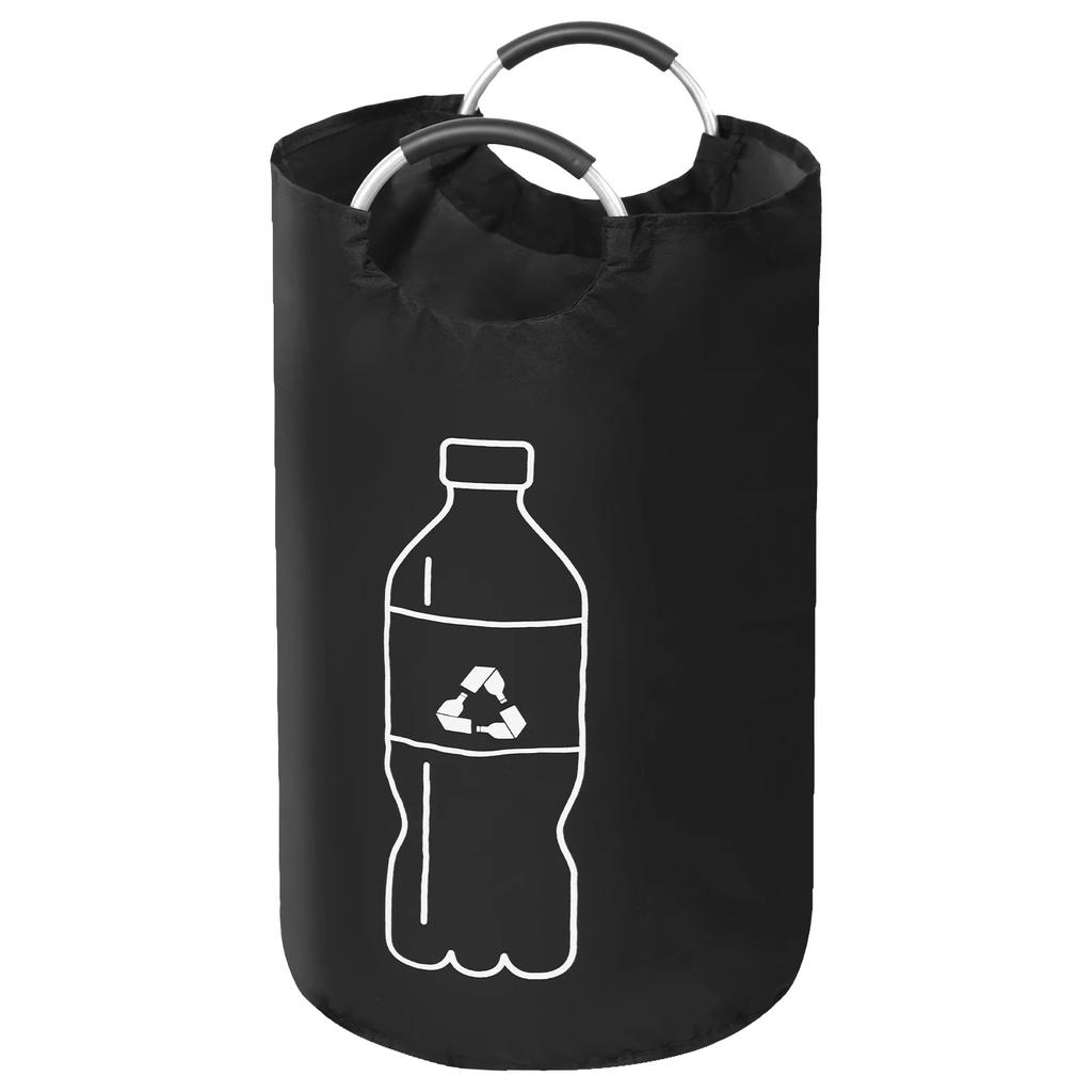 82/115L Cesto porta bottiglie vuote Pieghevole Borsa raccoglitore bottiglie acque reflue da cucina con manico in alluminio Cestino di grande capacità